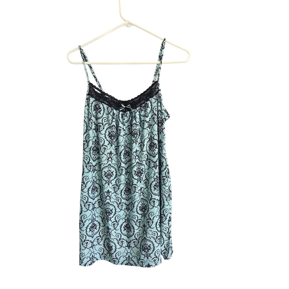 Apt. 9 Woman's Baby Blue with Black Design Lingerie size M